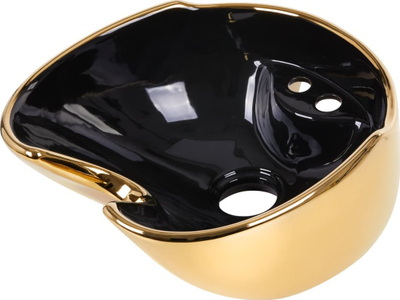Lavaman flokësh Gabbiano Wash Bowl, ergonomik, për sallon, i artë me të zi