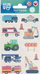 Sticker tatuazh Sticker Boo Cars 2, set ngjitësash 10x18 cm, shumëngjyrëshe