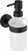 Dispenser sapuni Wenko Bosio, 200 ml, çelik inox, i zi mat edhe i bardhë