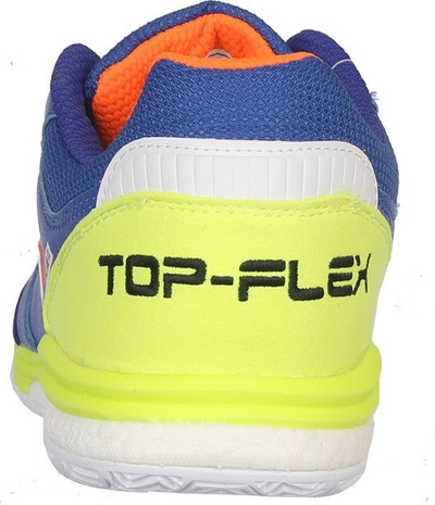 Këpucë futsalli Joma Top Flex Rebound 23 Indoor, burra, lëkurë, blu me jeshile fluor