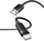Kabllo karikimi USAMS SJ777 U94, USB A në USB C, 3A 18W, 1m, e zezë