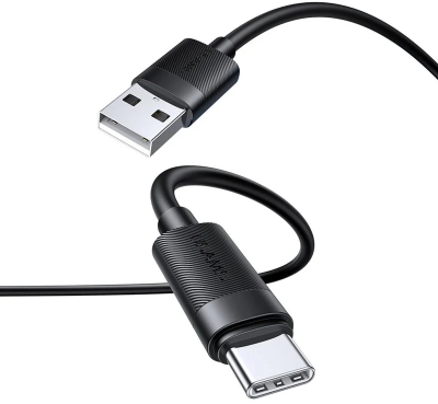 Kabllo karikimi USAMS SJ777 U94, USB A në USB C, 3A 18W, 1m, e zezë