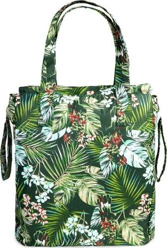 Çantë për mamat Sensillo Bag for Mom, 45x40x15 cm, me plot xhepa, jeshile Jungle