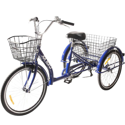 Biçikletë trefishe Enero 3-KOOWY 24, Shimano 6 marshe, kornizë e ulët, blu navy
