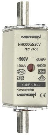 Siguresë Mersen 1B643.000000 NH000, 32A, 500V, e bardhë