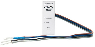Трифазен мерач на енергија Shelly 3EM 63A Gen3, Wi‑Fi, компактен, бел