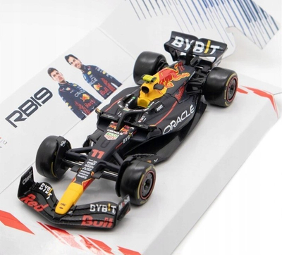 Makina lodër Bburago F1 Red Bull Racing RB19, 1:43, Sergio Perez 2023, e zezë