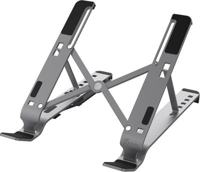 Qëndrim laptopi J5create JTS223 N me hub USB 4 porta, alumin, argjendtë