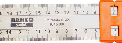 Shablon qosheje Bahco 9048-400, 400mm, bllok alumini, portokalli