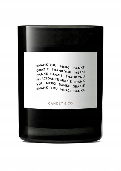 Qiri me erë Candly &amp; Co No. 7 Thank You, 250 g, me erë mjedër dhe trëndafil, i zi
