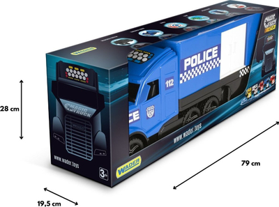 Kamion lodër policie Wader Magic Truck Action, 79 cm, plastik, shumëngjyrësh