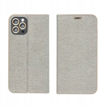 Futrollë libër OEM LUNA për iPhone 17 Pro, me magnet, ngjyrë flori