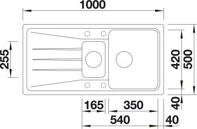 Lavaman Blanco Sona 6 S, 1000x500 mm, i zi