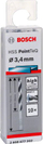 Set stërvitjesh për metal Bosch HSS PointTeQ, 3.4mm, 10 copë