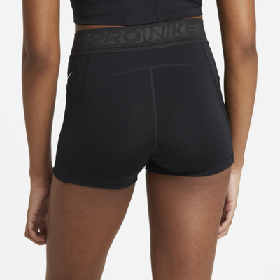 Shorce sportiv Nike Pro 3 Inch për femra, Dri FIT, i zi