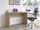 Tavolinë zyre Topeshop Desk Plus, 120 x 50 cm, 6 sirtarë, dru i çelët
