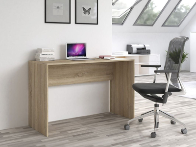 Tavolinë zyre Topeshop Desk Plus, 120 x 50 cm, 6 sirtarë, dru i çelët