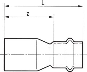 Редукциски конектор Conex Series B Press, 28mm во 22mm, бакар