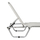 Shezllon profesional alumini, 195×53–60×30 cm (HM5071.03), bardhë