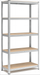 Raft metalik Heinner, 5 ndarje, 90x40x180 cm, gri