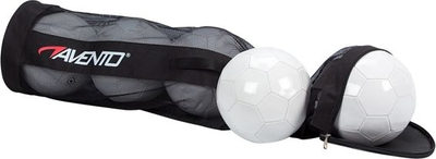 Çantë sporti Avento Tube, për 5 topa, me rrjetë, e zezë