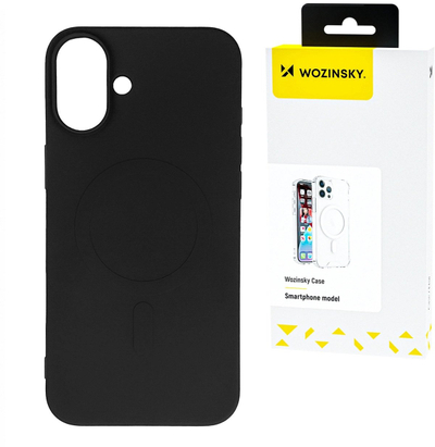 Маса за телефон Wozinsky Silicone Case MagSafe, за Samsung Galaxy S25, силикон, црна
