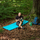 Dyshek kampingu Nils Extreme NC4007, i frym, najlon 40D, blu