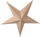 Yll dekorativ Home Styling Collection Lighted Star Velvet Beige Hanging, 75 cm, për varje, bezhë
