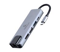 Përshtatës Gembird USB-C Multiport 5-in-1, i argjendtë