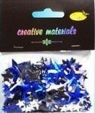 Kristale për zbukurim në formë ylli Galeria Hobby Crystal Elements, 6–22 mm, blu