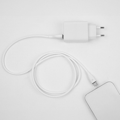 Kabllo USB Forever, USB në USB C, 1 m, 6A, e bardhë