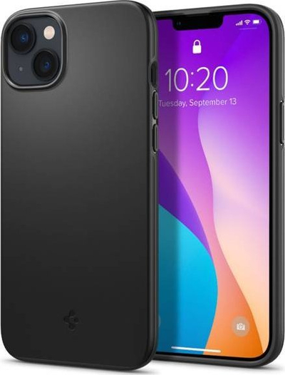 Kapak telefoni Spigen Thin Fit për iPhone 14, i hollë, i zi