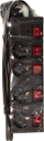 Shirit mbrojtës rryme LogiLink LPS251, 4 prize, kabllo 1.5 m, i zi