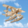 Puzzle druri 3D Nice Idea, aeroplan zbukurim, montohet pa ngjitës, ngjyrë natyrale