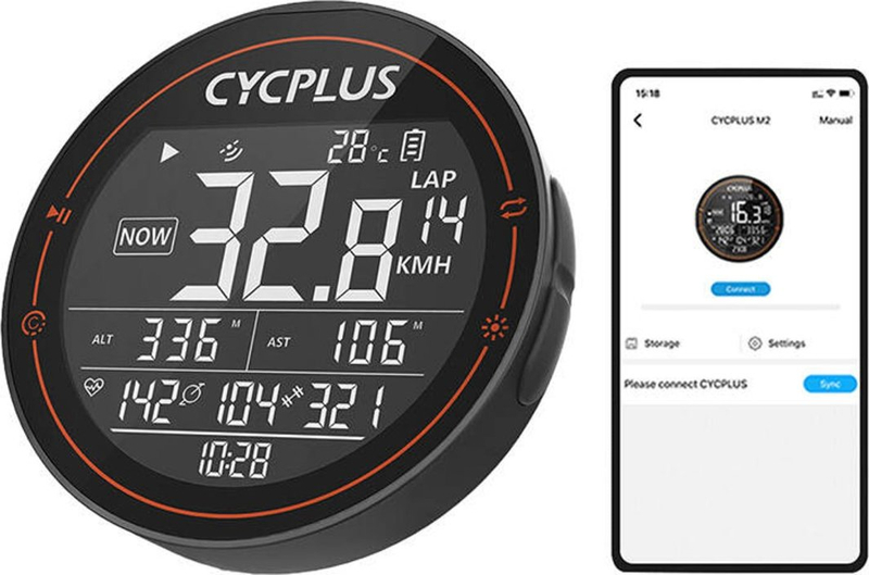 Kompjuter biçiklete Wahoo Cycplus M2, GPS, Bluetooth ANT+, i zi