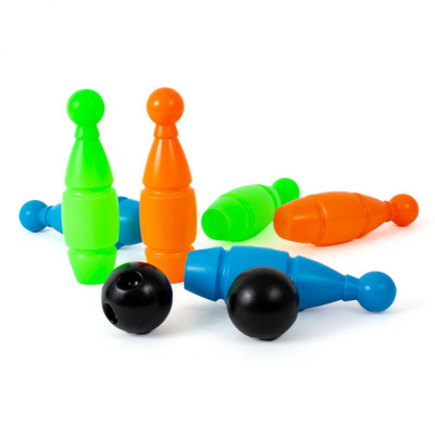 Set bowling plastik VPBS-ET200, 6 kunja 2 topa, shumëngjyrësh