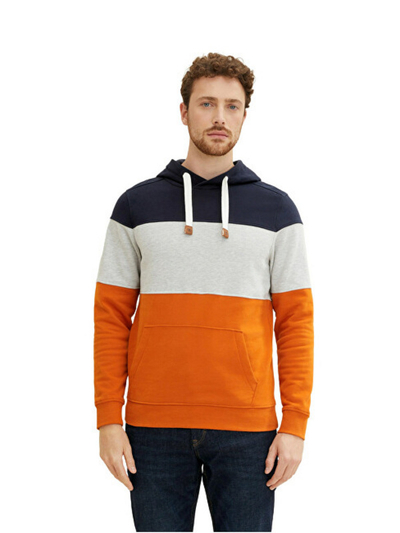 Duks Tom Tailor Regular Fit, i portkalltë/kaltër/hirtë