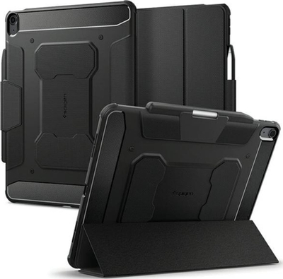 Навлака за таблет Spigen Rugged Armor Pro, за iPad Air 13" 2024, со потпирач, црна