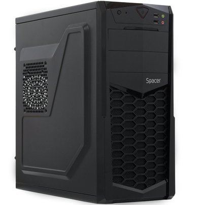 Kuti kompjuteri Spacer Krypton Mid Tower, ATX, pa furnizim me rrymë, e zezë