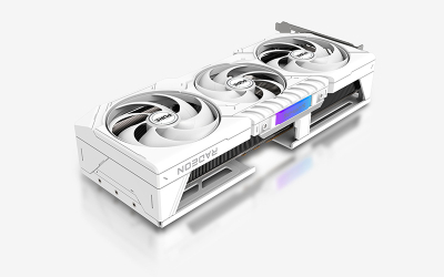 Kартичка со графика Sapphire AMD Radeon RX 9070 PURE, 16GB GDDR6, ARGB, бела