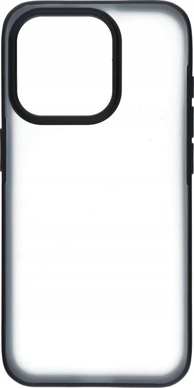 Mbulesë telefoni Blueo Ape për iPhone 15 Pro, korniza të forcuara, pjesa mbrapa gjysmë e tejdukshme, e zezë