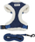 Set parzmore me zinxhir për qen, madhësia S, material xhins, blu navy