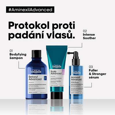 Serum kundër rënies së flokëve L´Oréal Professionnel Aminexil Advanced Fuller & Stronger, 90 ml