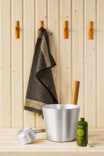Kovë saune Rento Design, alumin, 5L, gri natyrale