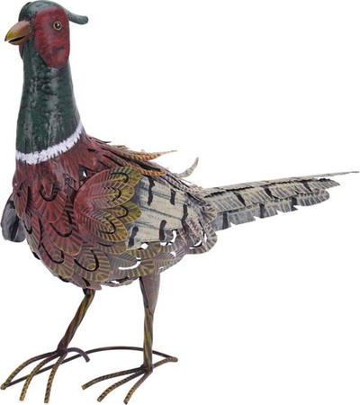 Figurë dekorative kopshti Progarden Pheasant, metal, 40cm, shumëngjyrëshe