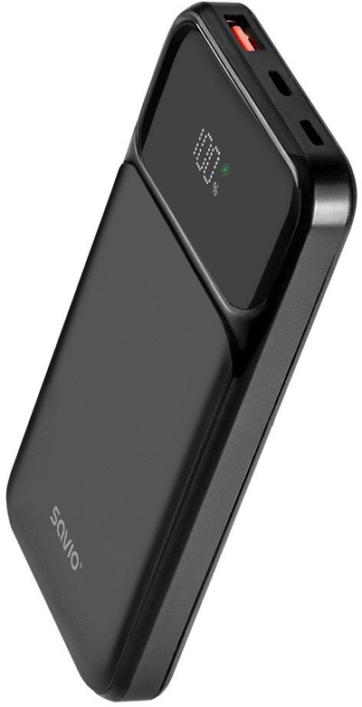Надворешна батерија Savio BA-08, 10000mAh, 20W, црна