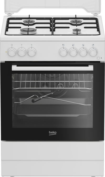 Sпореден шпорет Beko FBST62110DW, 4 грејни зони, енергетска класа A, бел