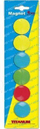 Magnetë për tabela, set 6 copë, 29mm, shumëngjyrësh