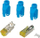 Konektor RJ45 Hirose TM31, Cat 6A, i ekranizuar, blu, 50 copë