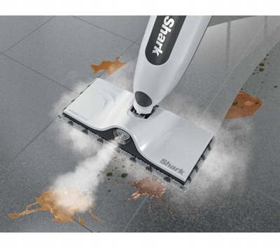 Mop me avull Shark SteamSpot S2001EU, 3 shkallë avulli, për dysheme të forta, gri